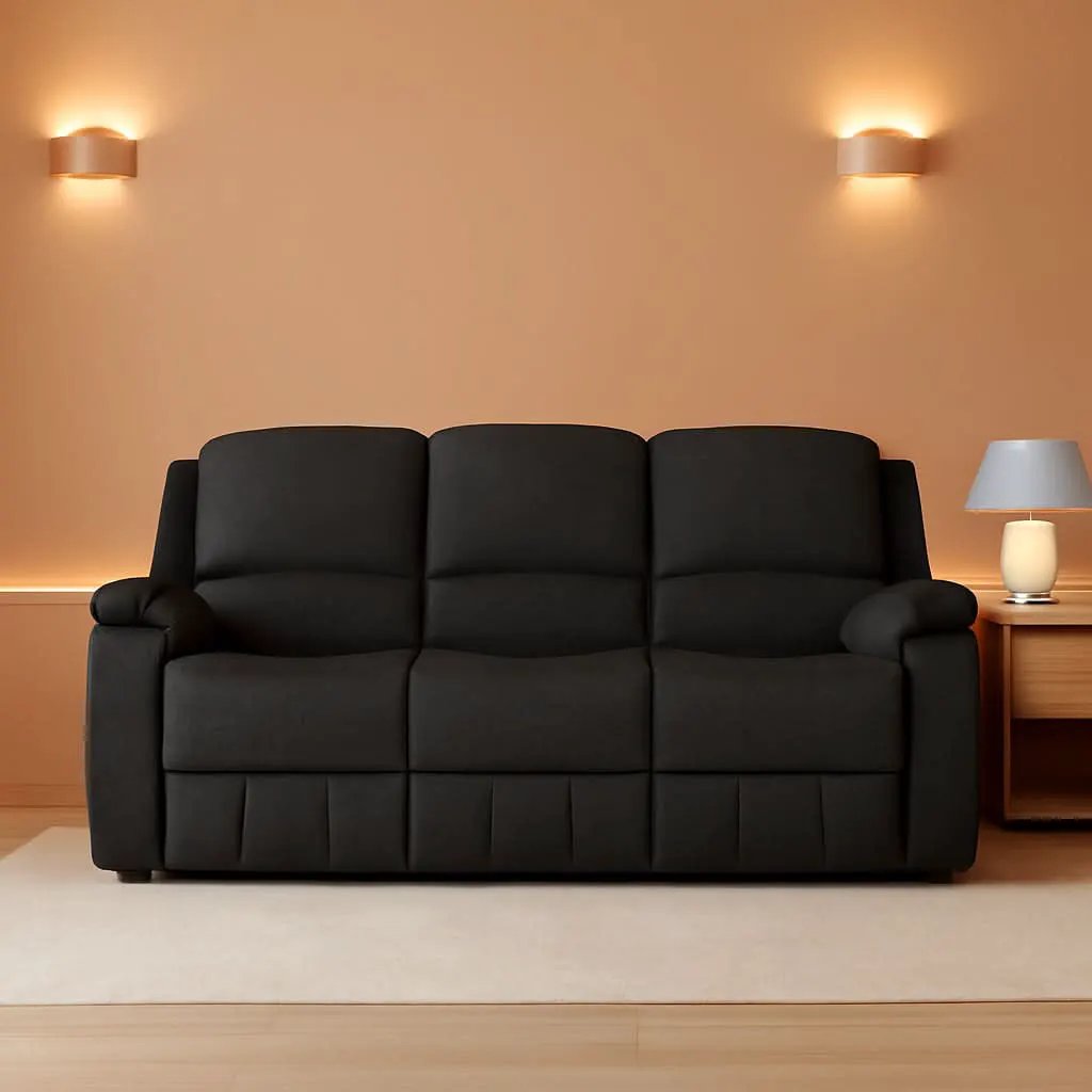 80-Inch RV Triple Recliner Sofa With Convertible Console from PriceLows™