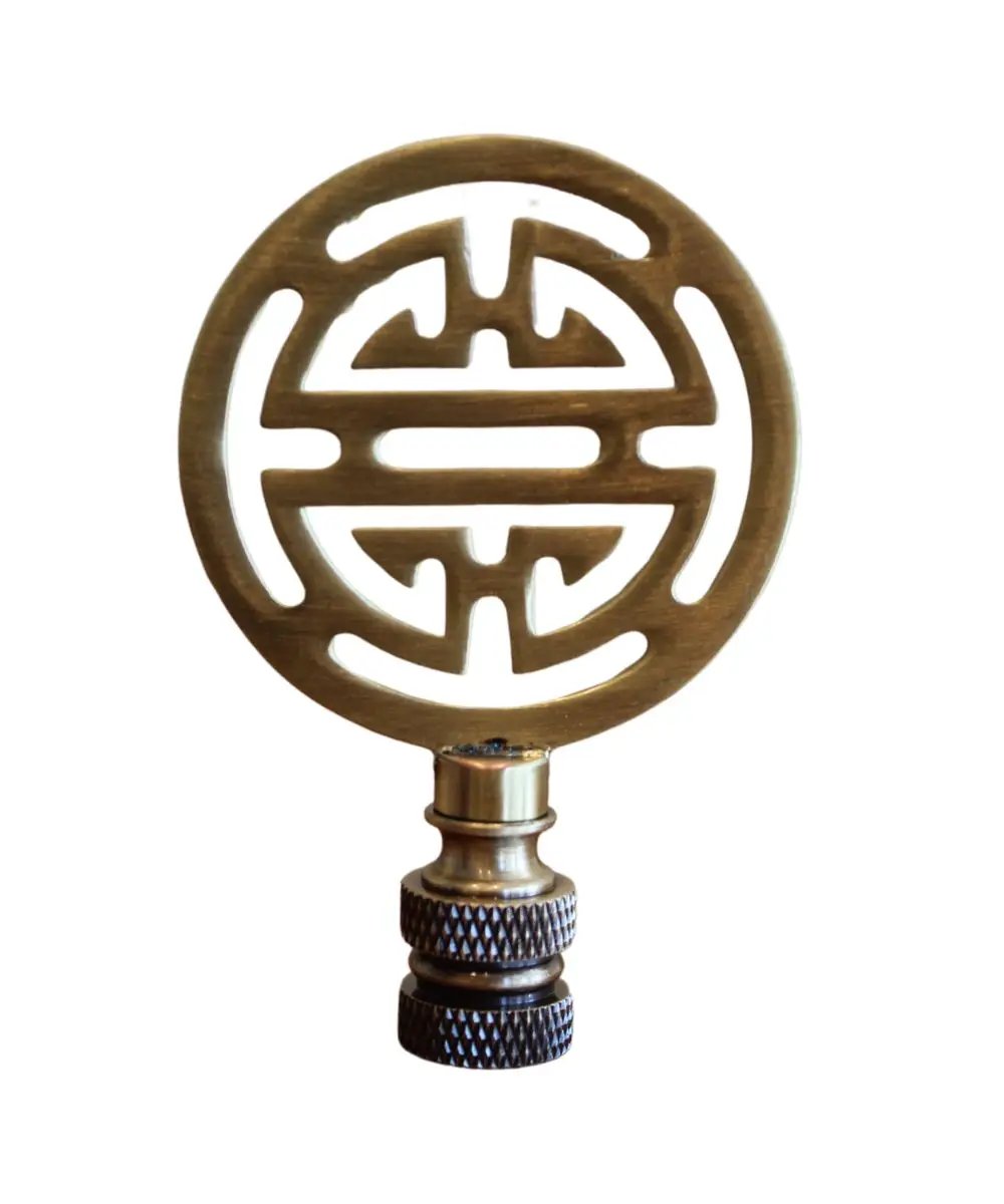 Lamp Finial | Solid Brass | Vintage Scroll | Antique 2.8 Inch