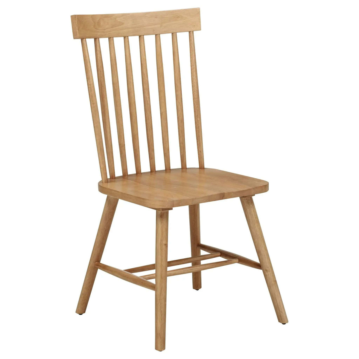 Andrews Windsor Spindle Back Dining Side Chair Light Ash (Set of 2) | 19 x 21.25 x 39.25 in | Rubberwood & Veneer | Dining Room