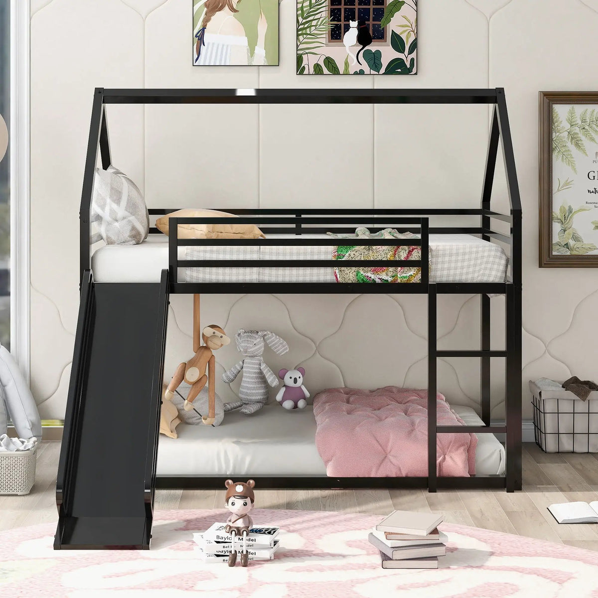 Bunk Bed | Playhouse Design | Built In Slide | Twin Over Twin