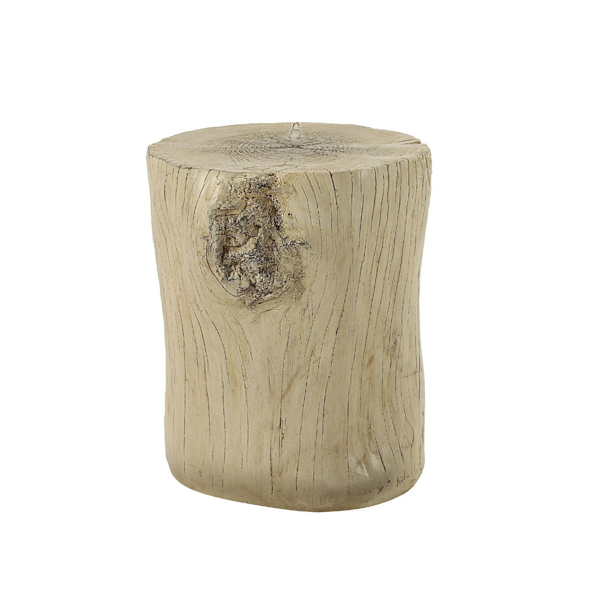 Gene Fiber Concrete Accent Table | Brown Finish | Round Fixed Top | Engineered Stone