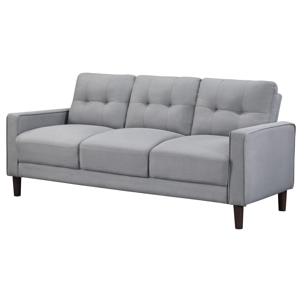 Bowen Upholstered Track Arm Tufted Sofa | 76 x 32.75 x 34.25 in | Fabric | Grey