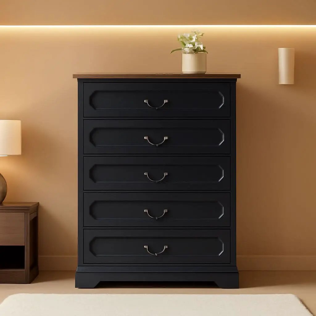 Premium Charcoal Farmhouse Dresser With Five Drawers from PriceLows™