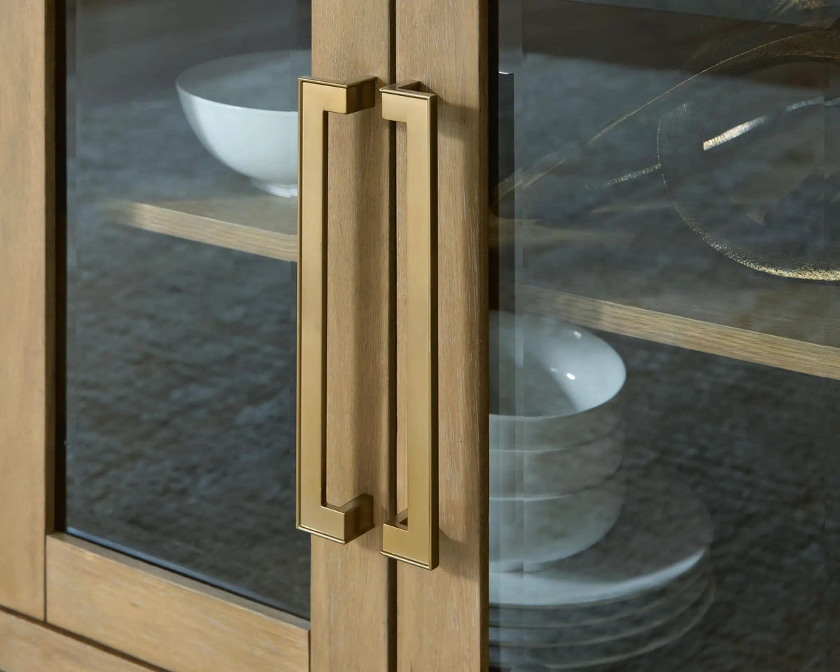Lasinger Dining Room Server | 60 x 18 x 32 in | Oak Veneer & Mdf | Light Brown