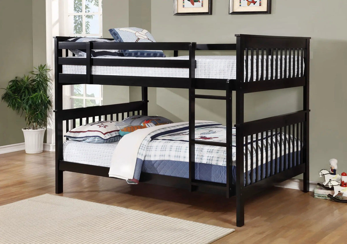 Chapman Wood Full Over Full Bunk Bed | 79.75 x 59.5 x 60.75 in | Wood | Black