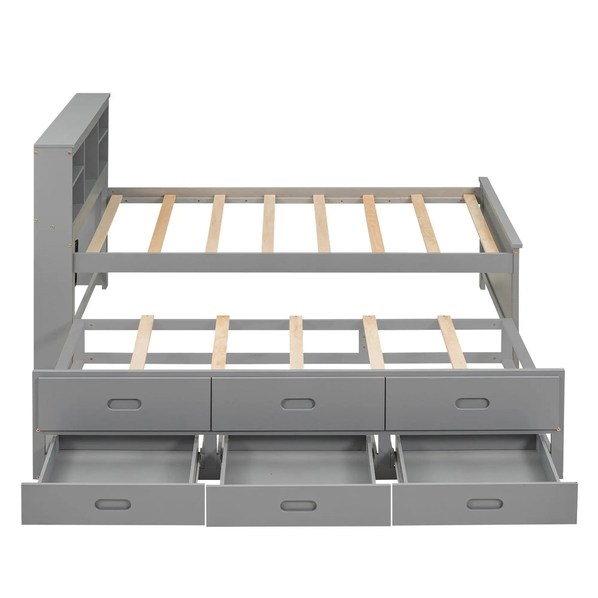 Platform Bed | Storage Headboard | USB Ports | Twin Trundle