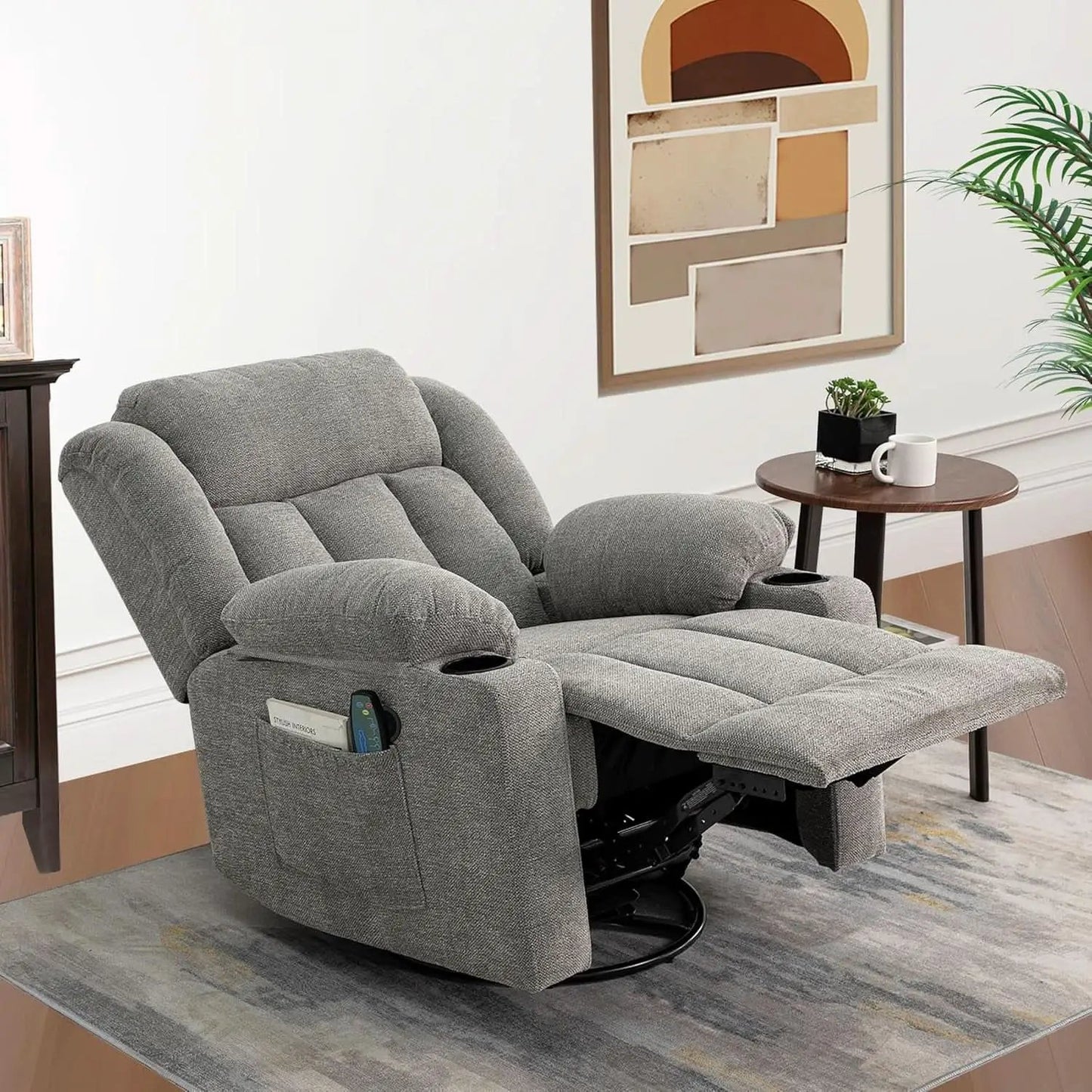 Large Rocker Swivel Recliner Chair With Massage And Heat from PriceLows™