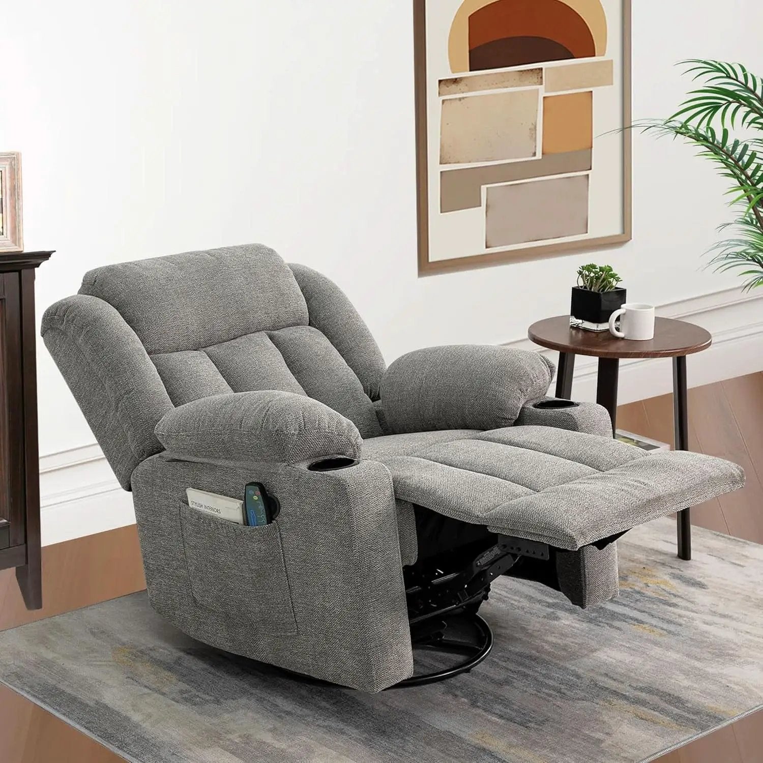 Large Rocker Swivel Recliner Chair With Massage And Heat from PriceLows™