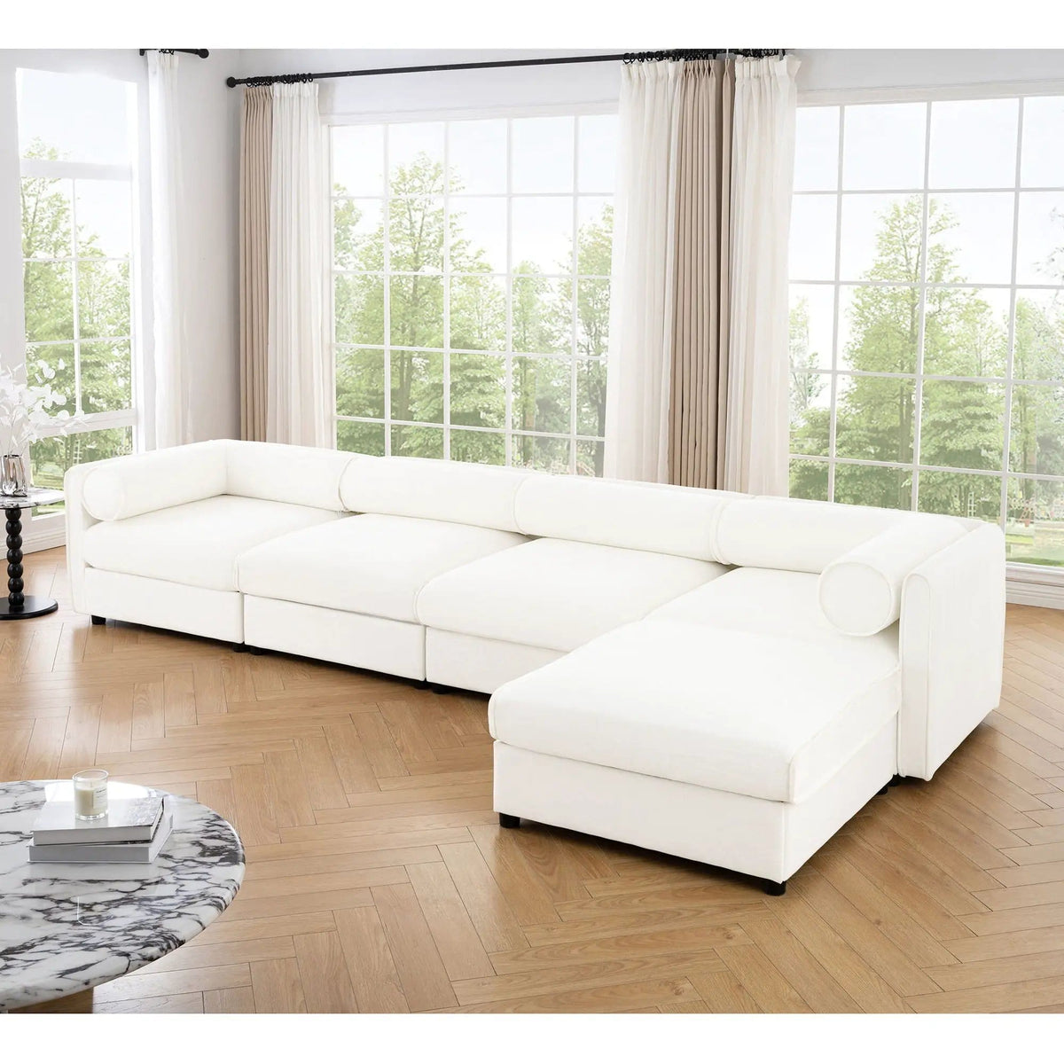 Contemporary Elegant Sofa With Storage And Ottoman 2 Piece Living Room Set | 2 Piece Living Room Set | Living Room Furniture | Living Room