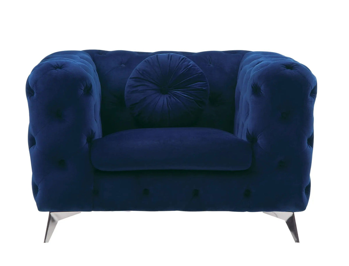 Atronia Chair, Elegant Design | 41 x 41 x 30 in | Fabric & Metal | Living Room