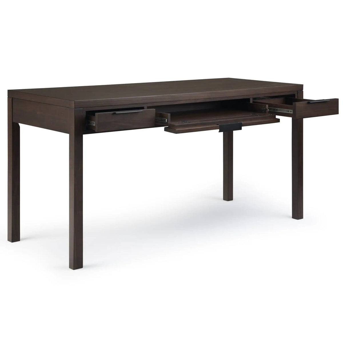 Hollander Handcrafted Desk | 4 Pieces | Solid Wood | Home Office