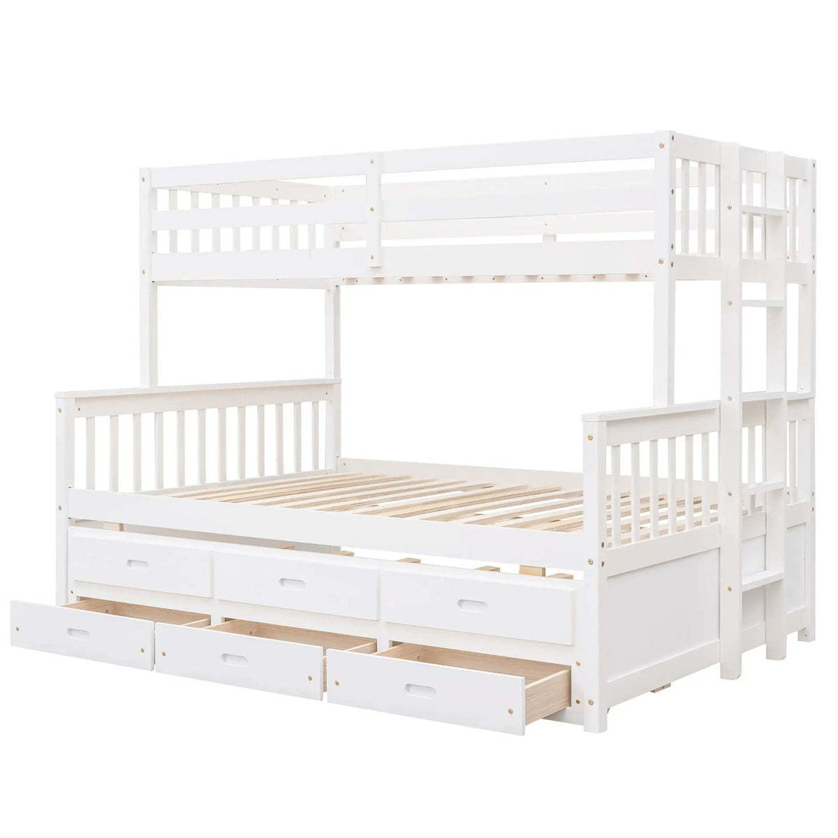 Bunk Bed | Twin Size | Rolling Trundle | Storage Drawers