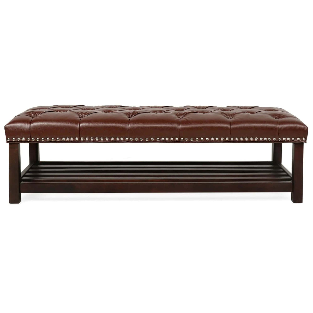Bedroom End Of Bed Bench Tufted Upholstered End Of Bed Bench End Of Bed Entrance | 2 Pieces | Solid Wood | Bedroom