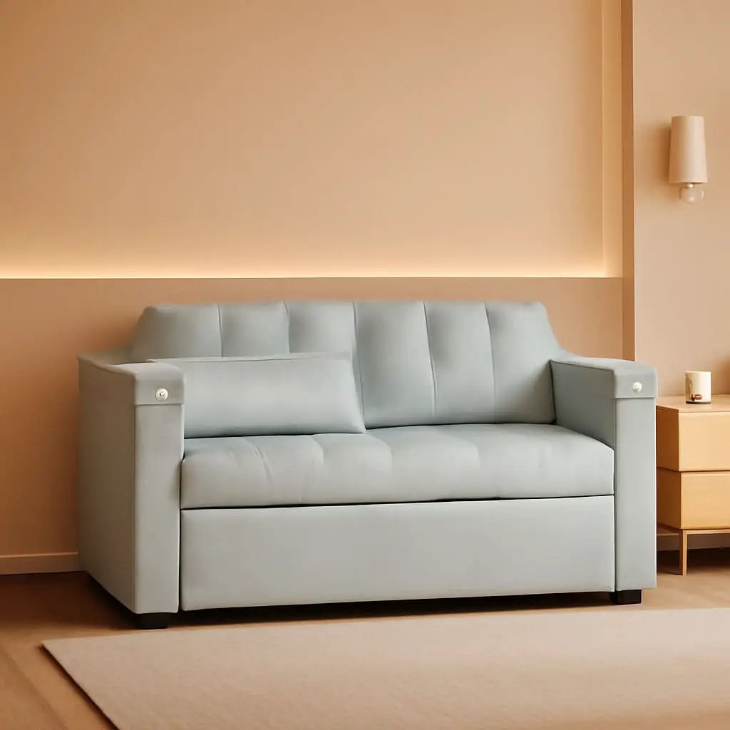 Velvet Sleeper Sofa With Hidden Table For Small Spaces from PriceLows™