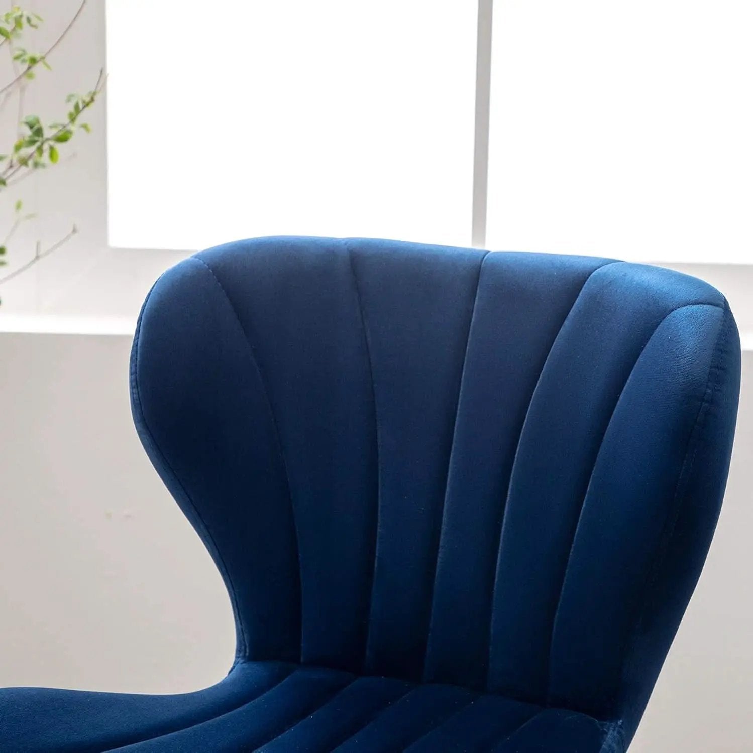 Blue Velvet Adjustable Swivel Bar Stools Set of 2 Modern from PriceLows™