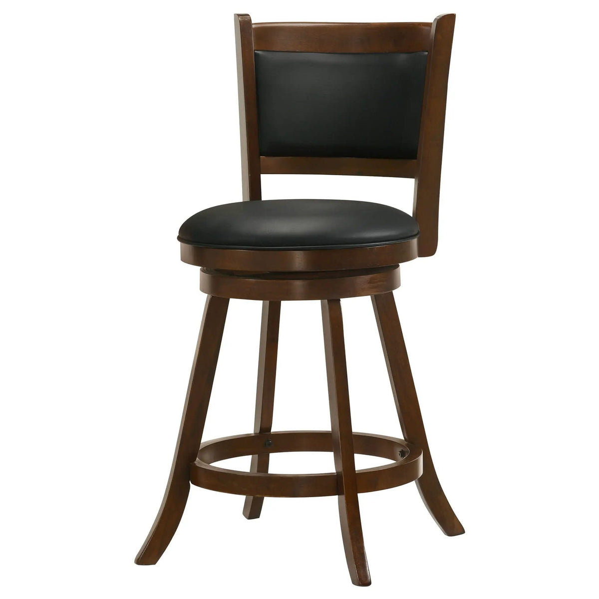 Broxton Upholstered Swivel Counter Chair Chestnut (Set of 2) Counter Height (24"-27") | 17.5 x 19.25 x 37.5 in | Wood | Home