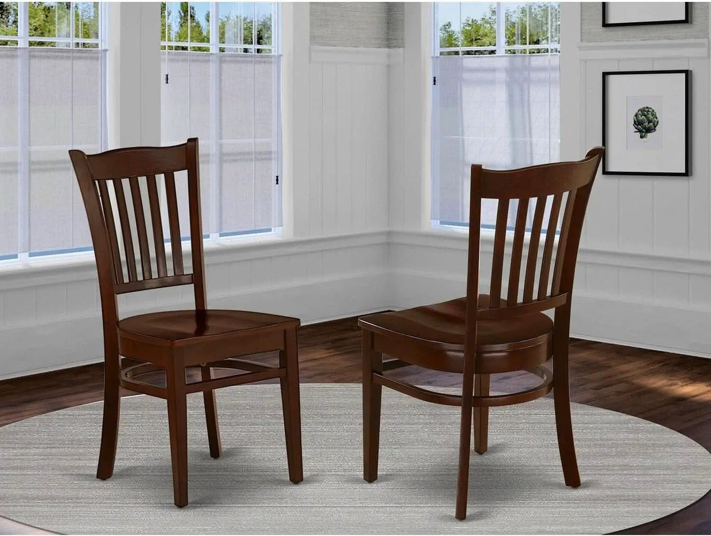 Groton Dining Room Chairs Mahogany Slat Back Set Of 2 from PriceLows™