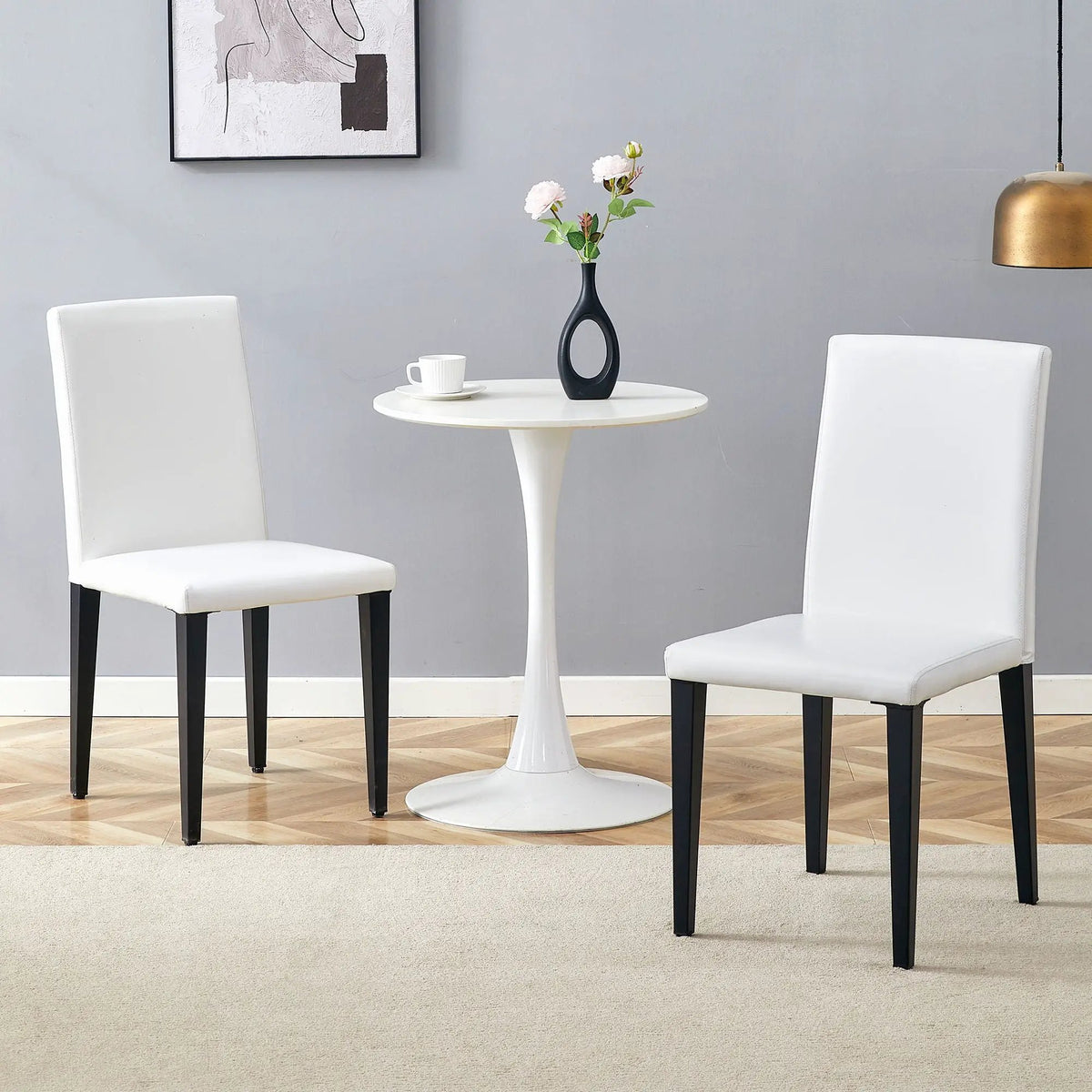 Versatile Dining Chairs | Metal Legs | Minimalist Nordic Style | PU Feel