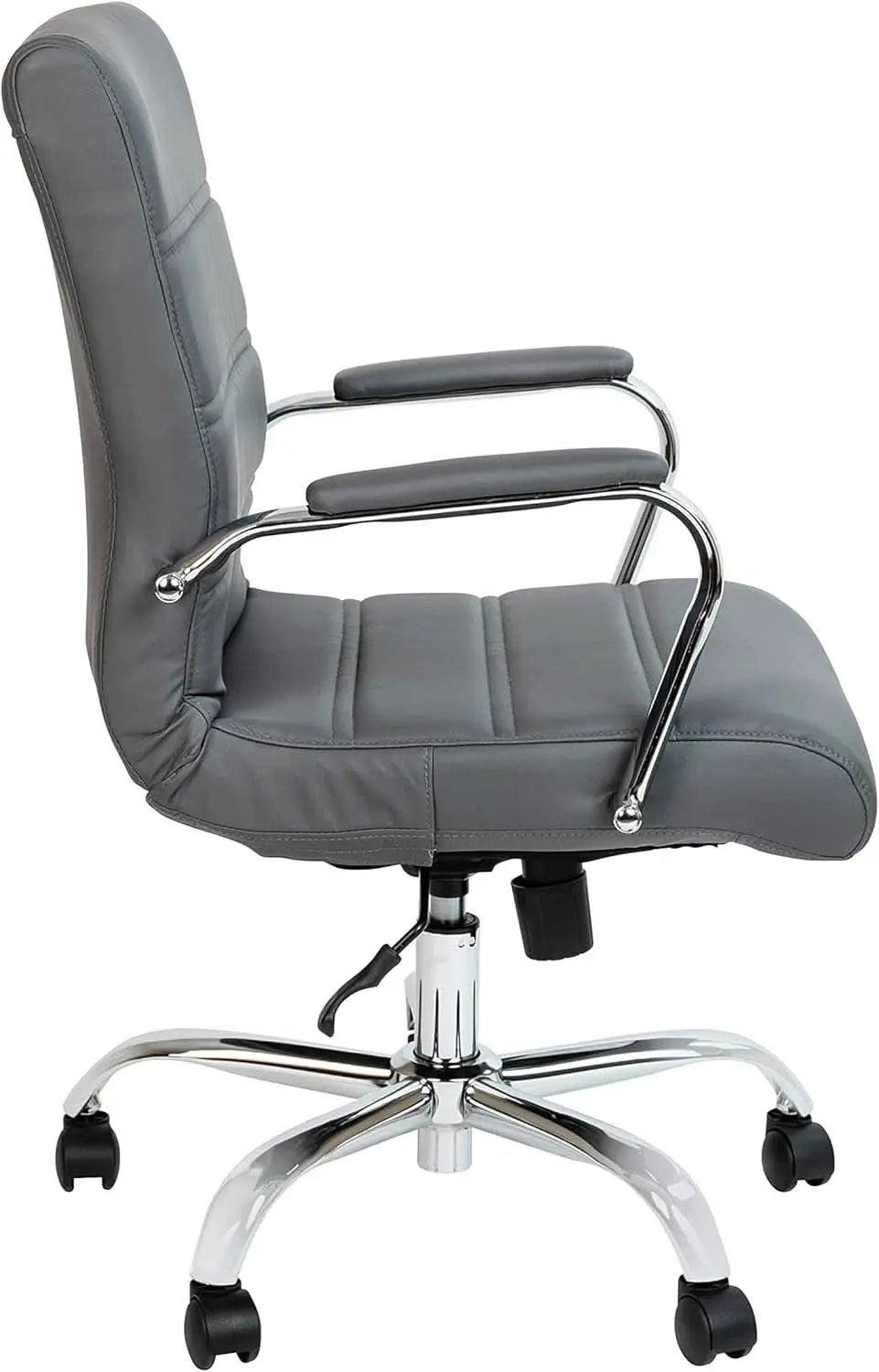 Gray LeatherSoft Office Chair With Swivel Adjustable Height from PriceLows™