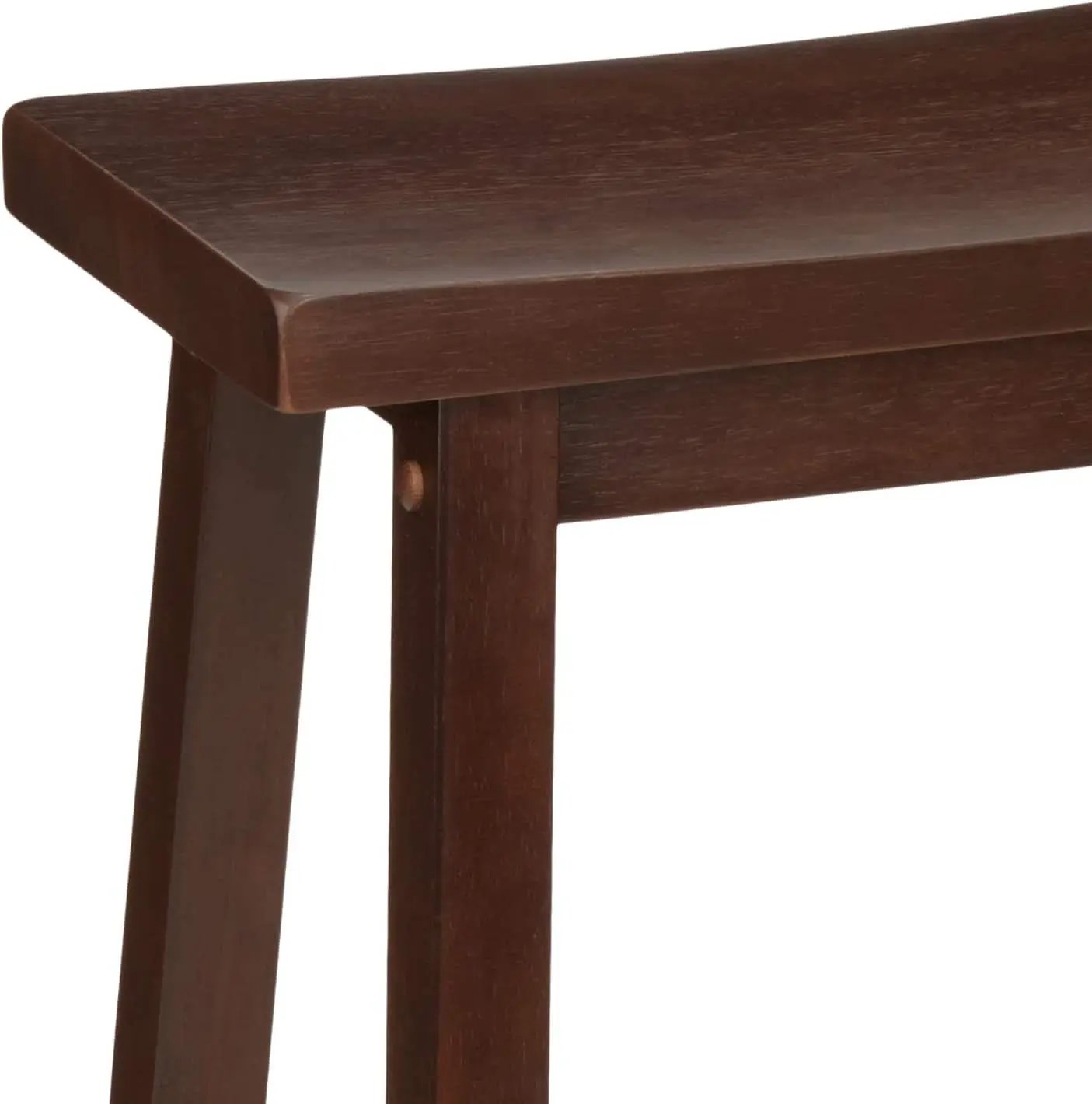 Walnut Saddle Seat Counter Stool 24 Inch Set Of 2 Stools from PriceLows™
