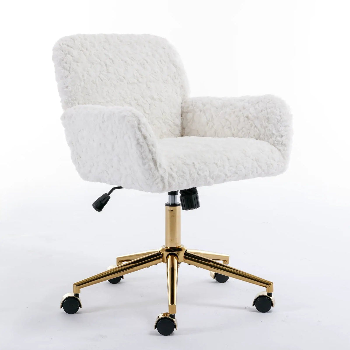Office Chair | Adjustable Height | Reclining Faux Fur Seat | Large
