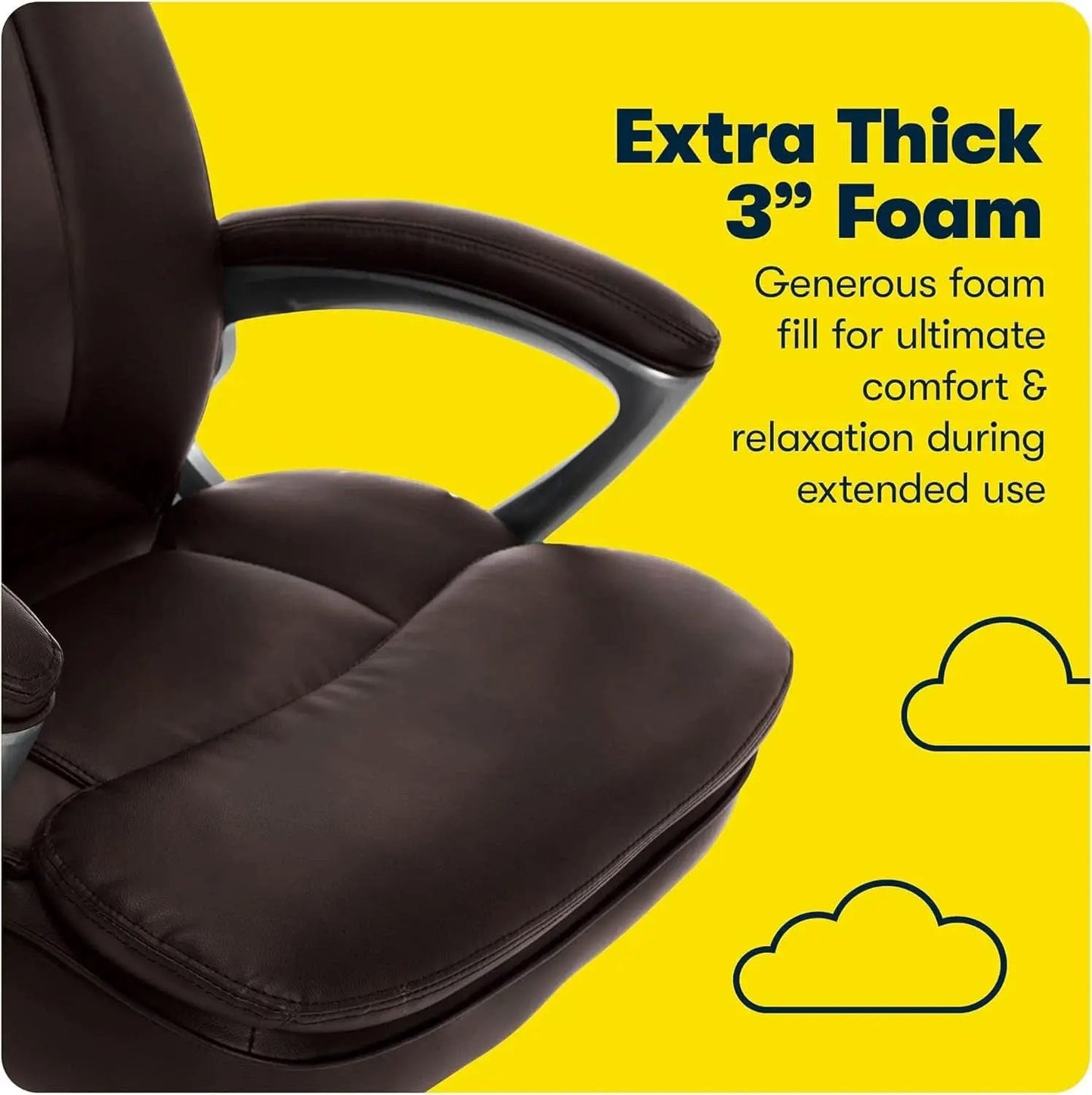 Fairbanks Big And Tall High Back Executive Office Chair With Layered Pillows from PriceLows™