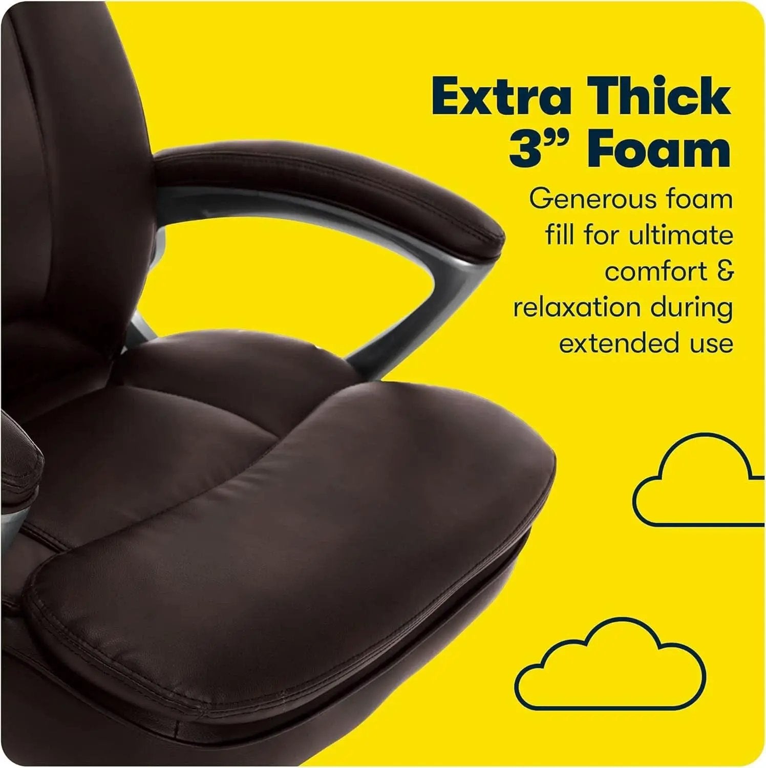 Fairbanks Big And Tall High Back Executive Office Chair With Layered Pillows from PriceLows™