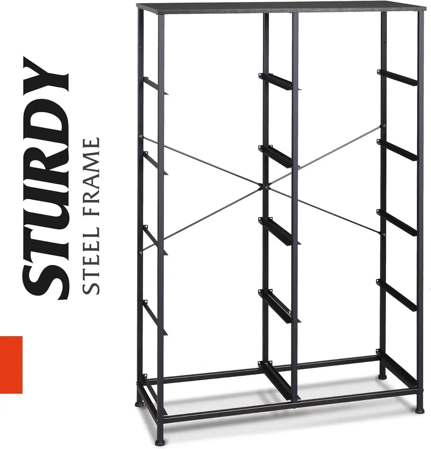 Tall Black Dresser With 10 Drawers And Fabric Bins Storage Organizer from PriceLows™
