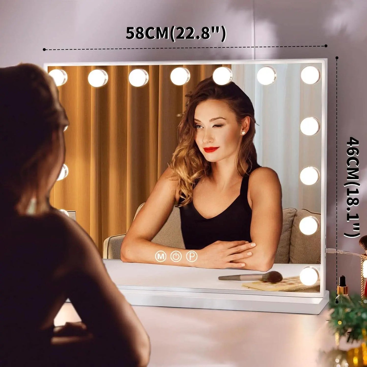 Vanity Mirror With Lights 22.8 By 18 Inch Three Color Modes from PriceLows™