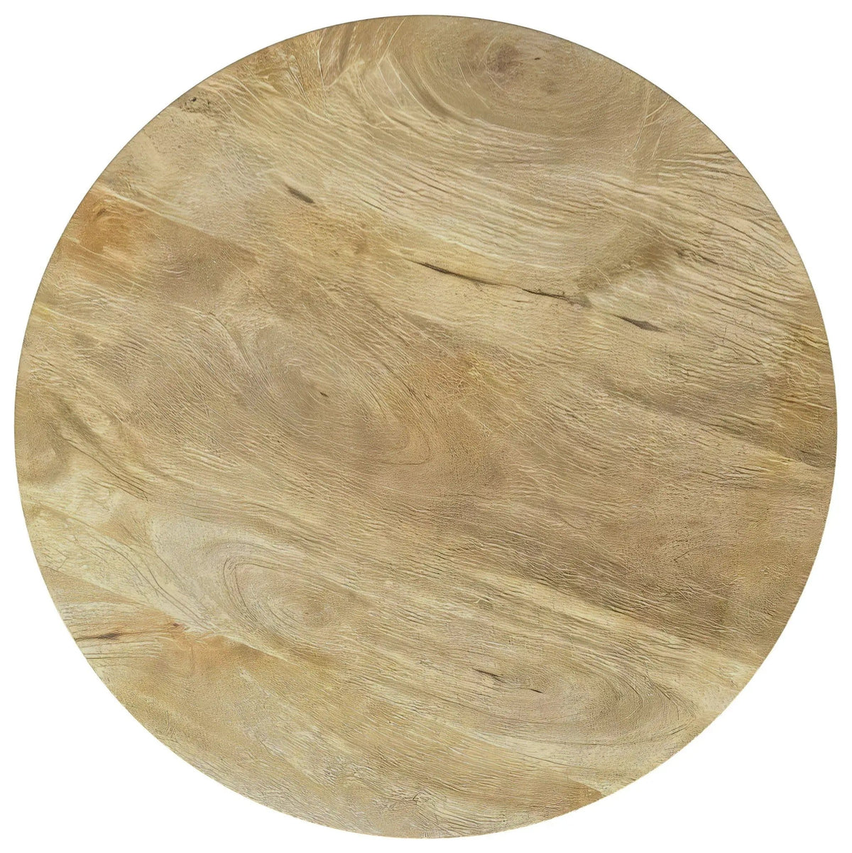 Touhy Round Solid Wood End Side Table Natural Mango | 22 x 22 x 22 in | Mango Wood | Living Room