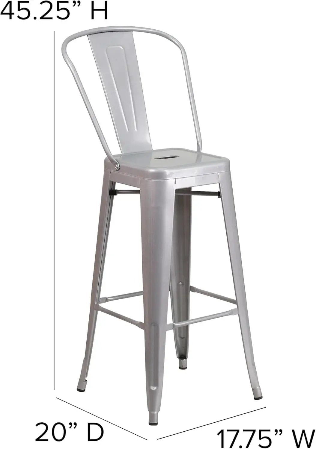 Commercial Grade Metal Barstool Set for Indoor Outdoor Use from PriceLows™