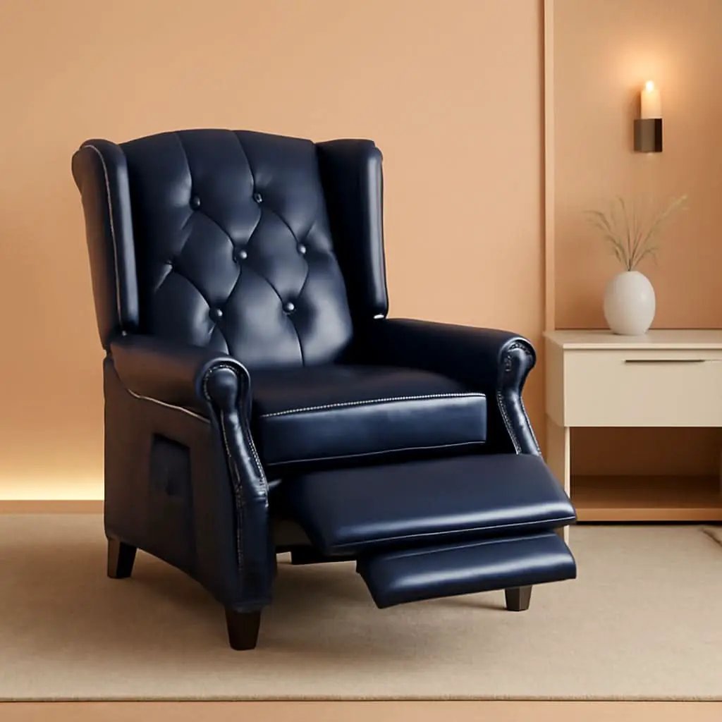 Wingback Recliner Chair With Massage Function PU Leather from PriceLows™