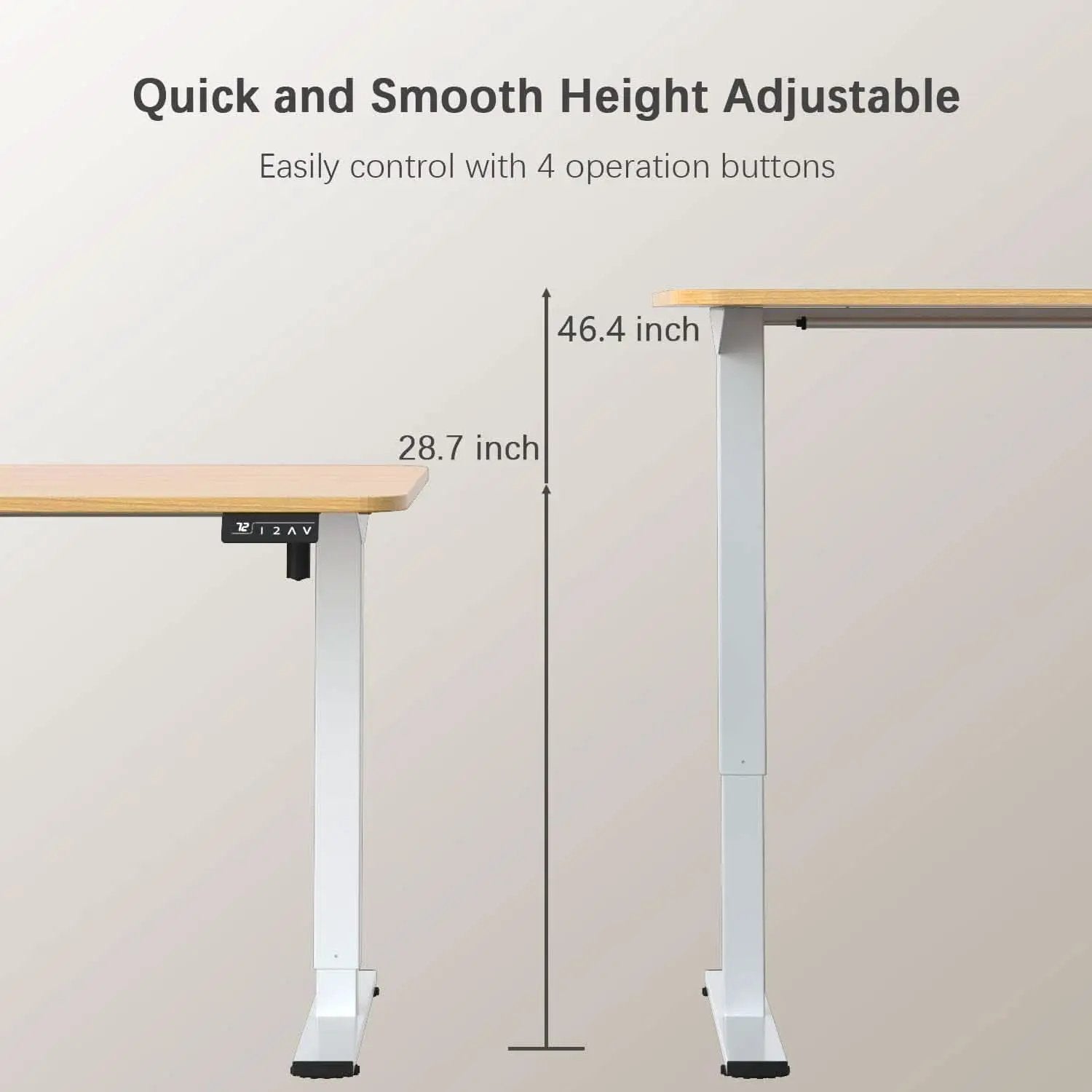 Electric Height Adjustable Desk 55 X 24 Memory Preset from PriceLows™