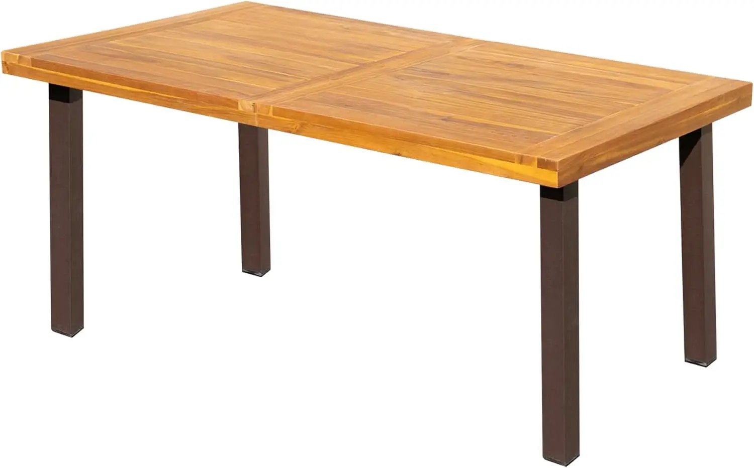 Dining Table For 6 Acacia Wood Indoor Outdoor Iron Legs from PriceLows™