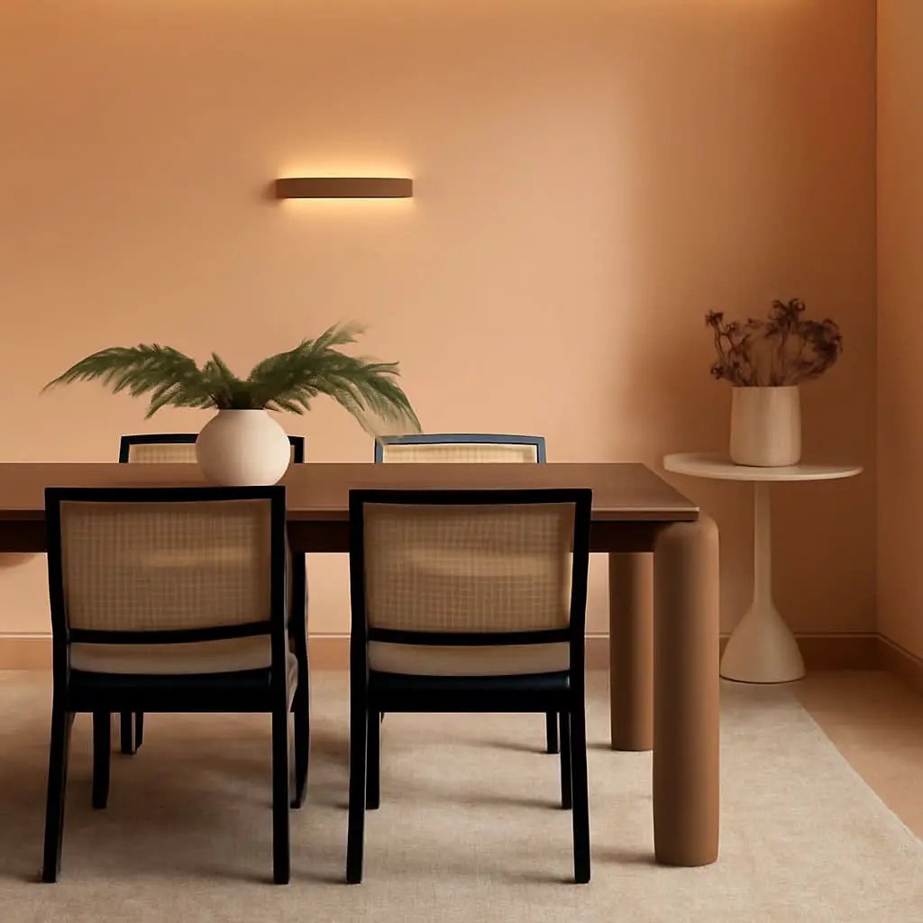 Black Rattan Dining Chairs Four Pack Sherpa Upholstered from PriceLows™
