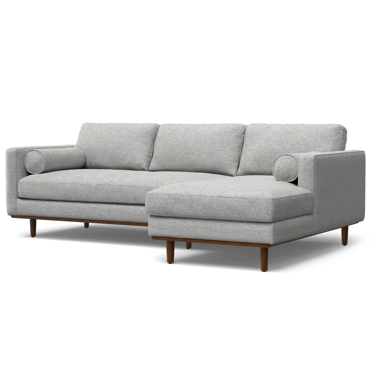 Morrison Upholstered Sectional Sofa | Genuine Aniline Leather | Chaise Cushions | 102.2 Inch Length