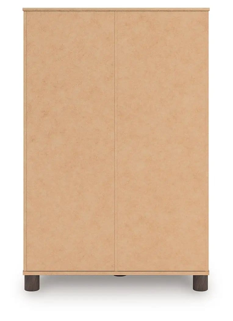 Pamytta Dressing Chest | 36.69 x 18.86 x 55.51 in | Walnut Wood & Linen | Brown