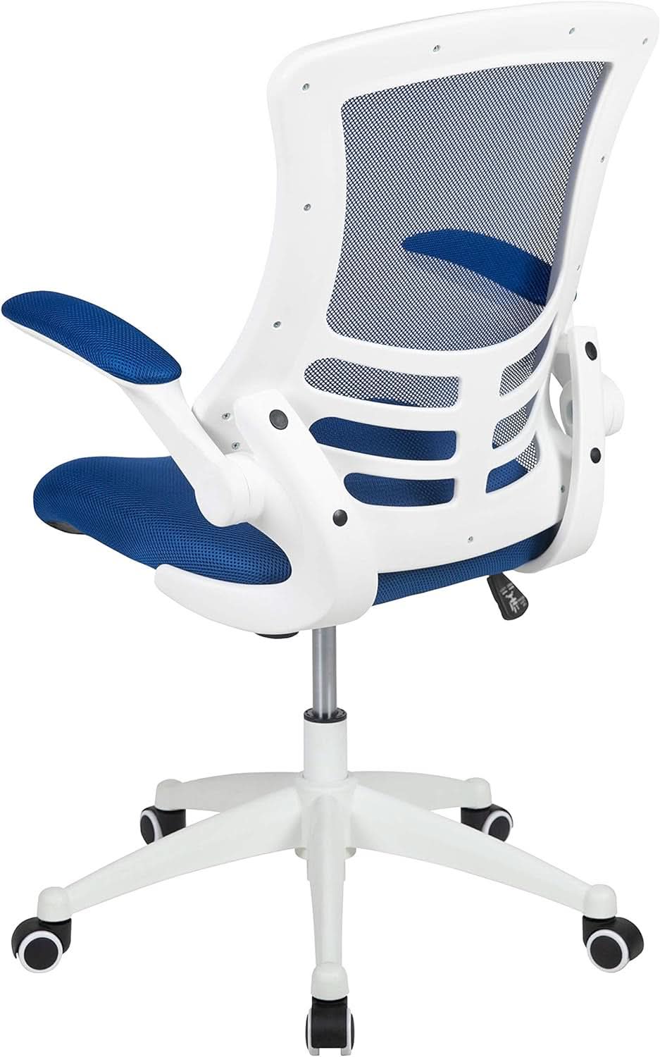 Ergonomic Office Chair Blue Mesh With White Frame Mid Back from PriceLows™
