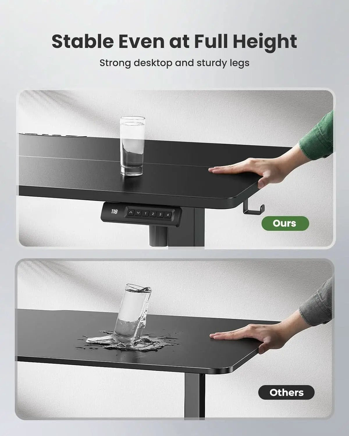 Electric Adjustable Standing Desk 48x24 With Memory Presets from PriceLows™