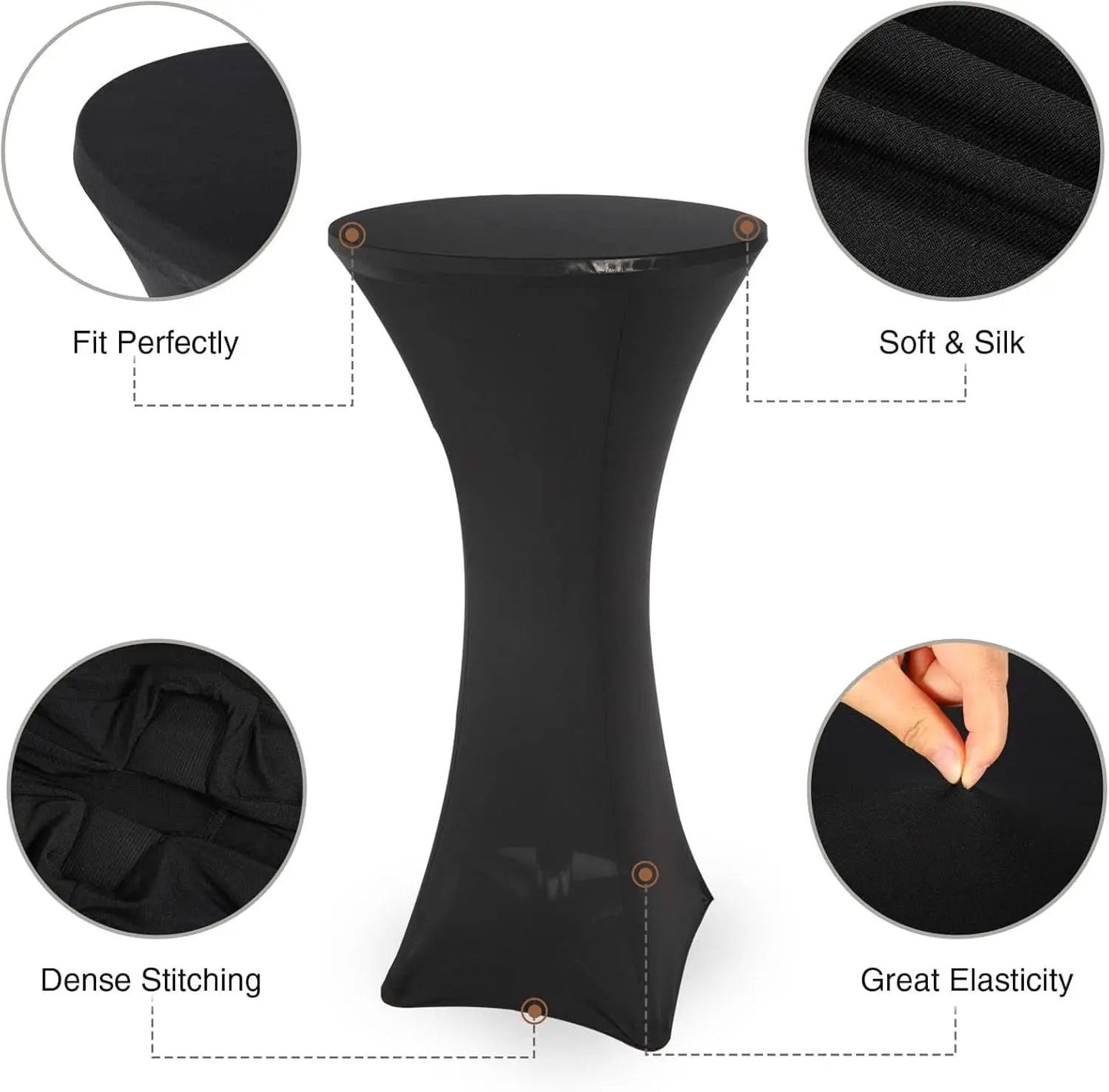 24 Inch Folding Pub Table With Black Height Adjustable from PriceLows™