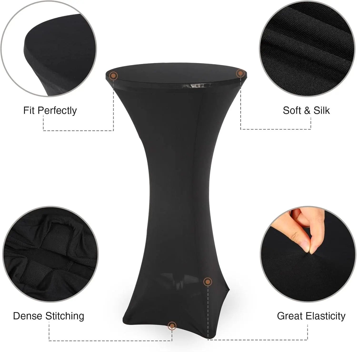 24 Inch Folding Pub Table With Black Height Adjustable from PriceLows™