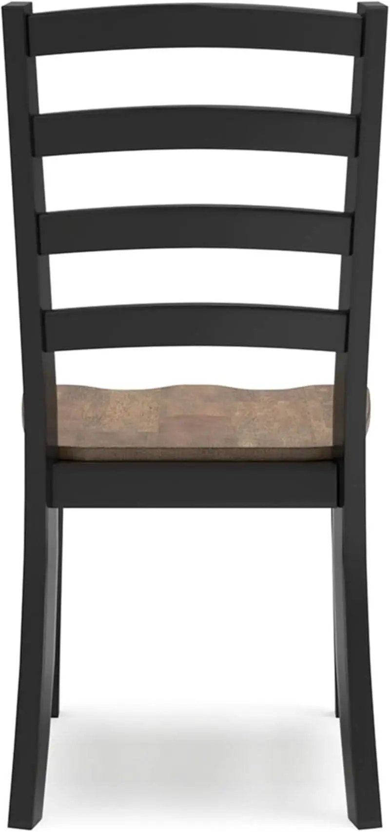 Armless Dining Chair Set 2 Two Tone Black and Brown from PriceLows™