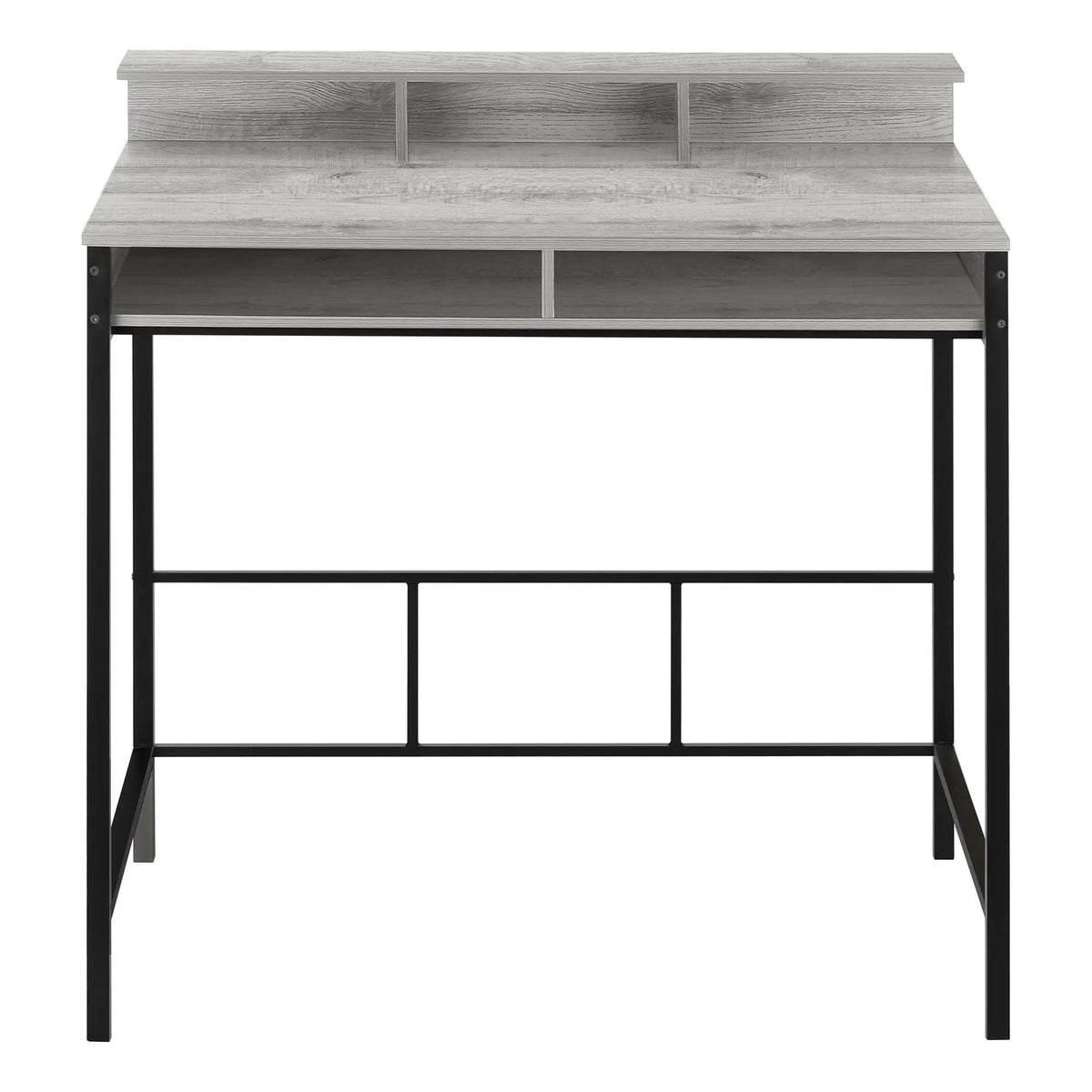 Standing Computer Desk | 47.5 Inch Height | Storage Shelves | Sturdy Metal Legs