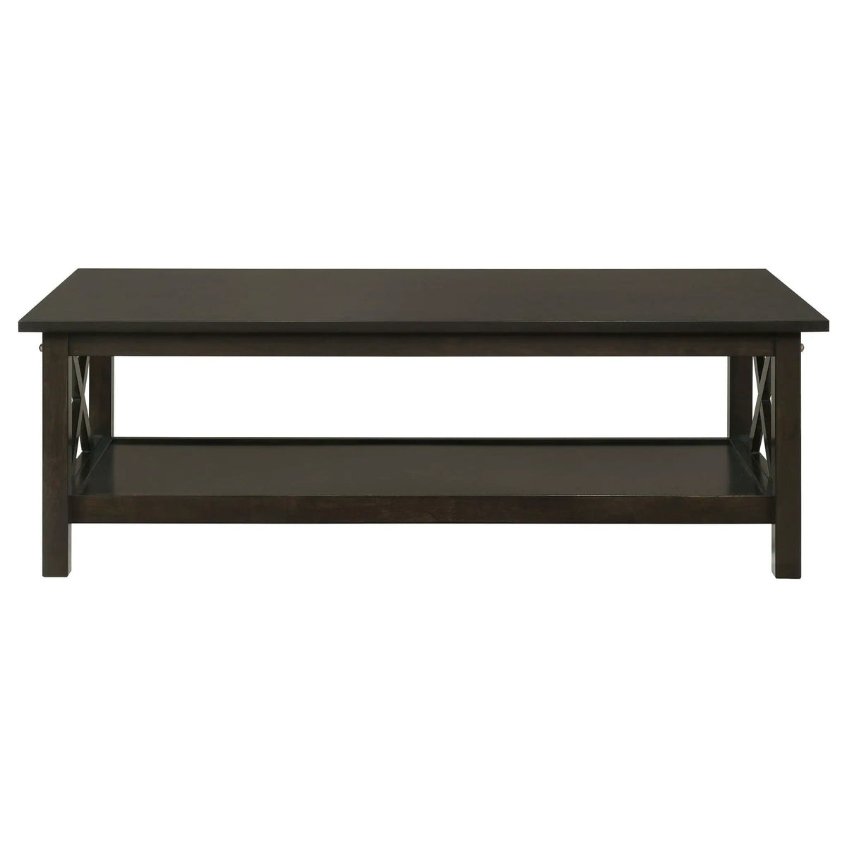 Rachelle 3-piece Rectangular Coffee Table Set Deep Merlot | 3-Piece Set | Rubberwood & Engineered Wood | Dining Room