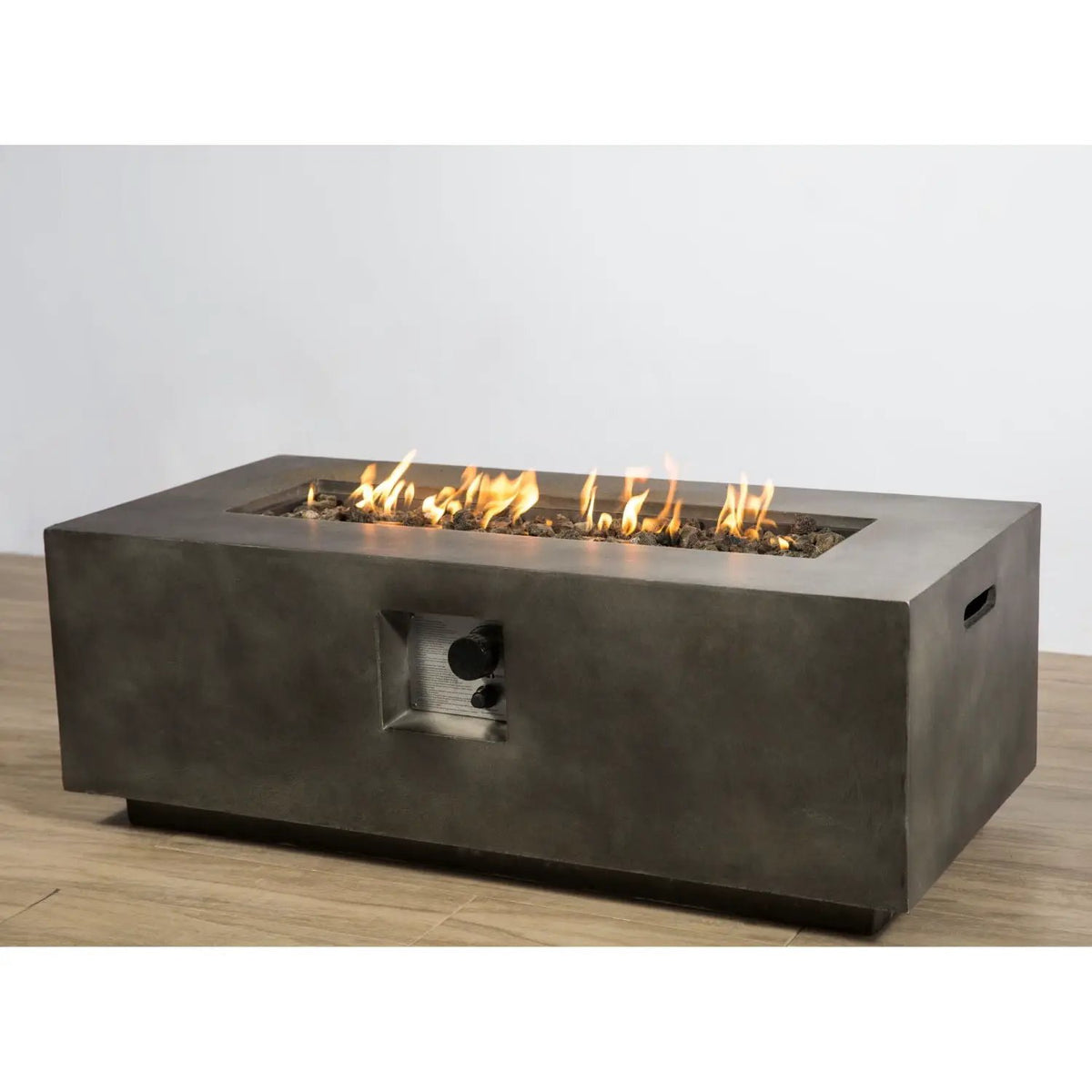Gas Fire Pit Table | Propane Or Natural Gas | Fiber Concrete | Push-Button Control Panel