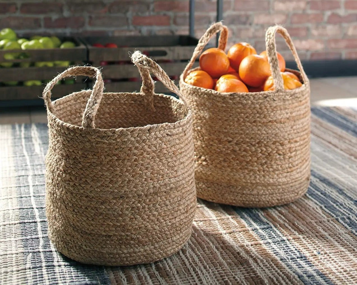 Brayton Basket Set (Set of 2) | 14 x 14 x 11 in | Jute | Natural