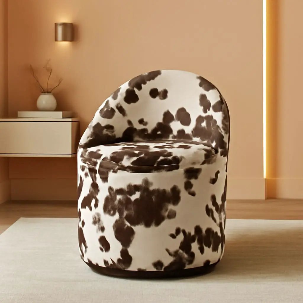 Rotating Brown Storage Ottoman With Hidden Compartment from PriceLows™