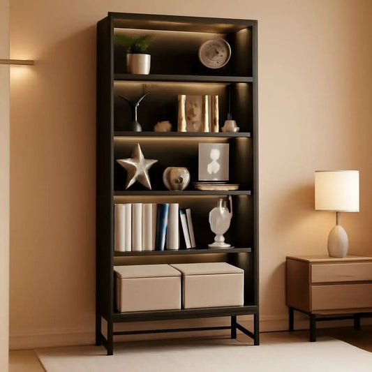 Tall Bookcase 70.8 Inch Led Lights For Living Room from PriceLows™