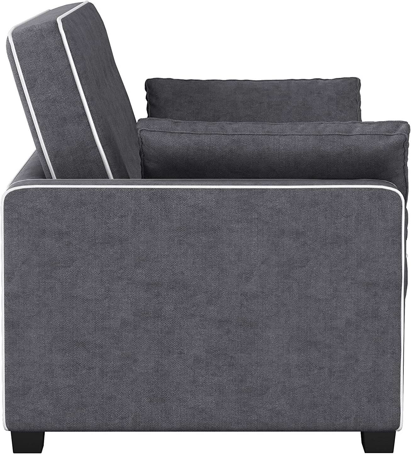 Ainsley Loveseat With Pull Out Sleeper Microfiber Charcoal from PriceLows™
