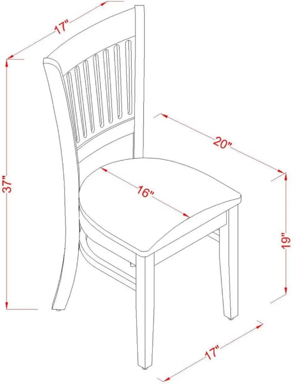 Vancouver Espresso Linen Upholstered Dining Chairs Set of 2 from PriceLows™